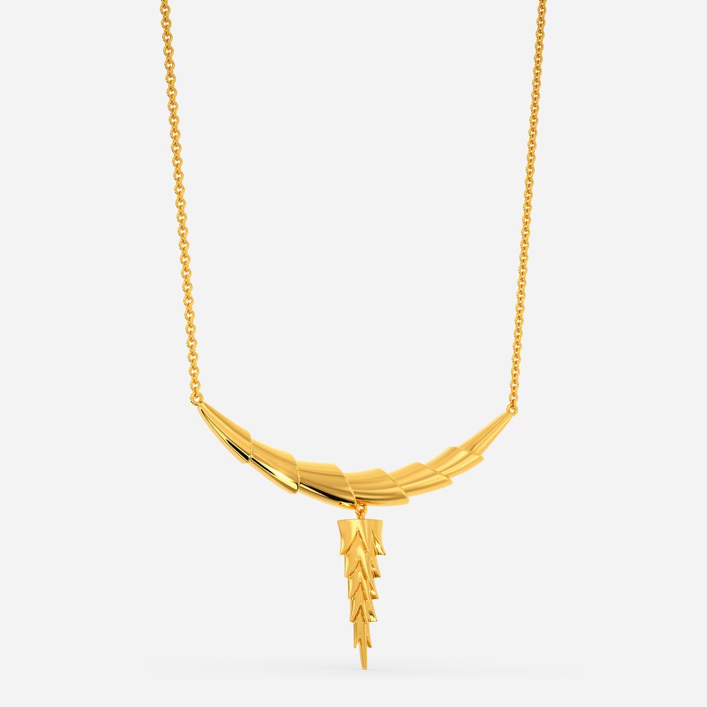 Twill Texture Gold Necklaces
