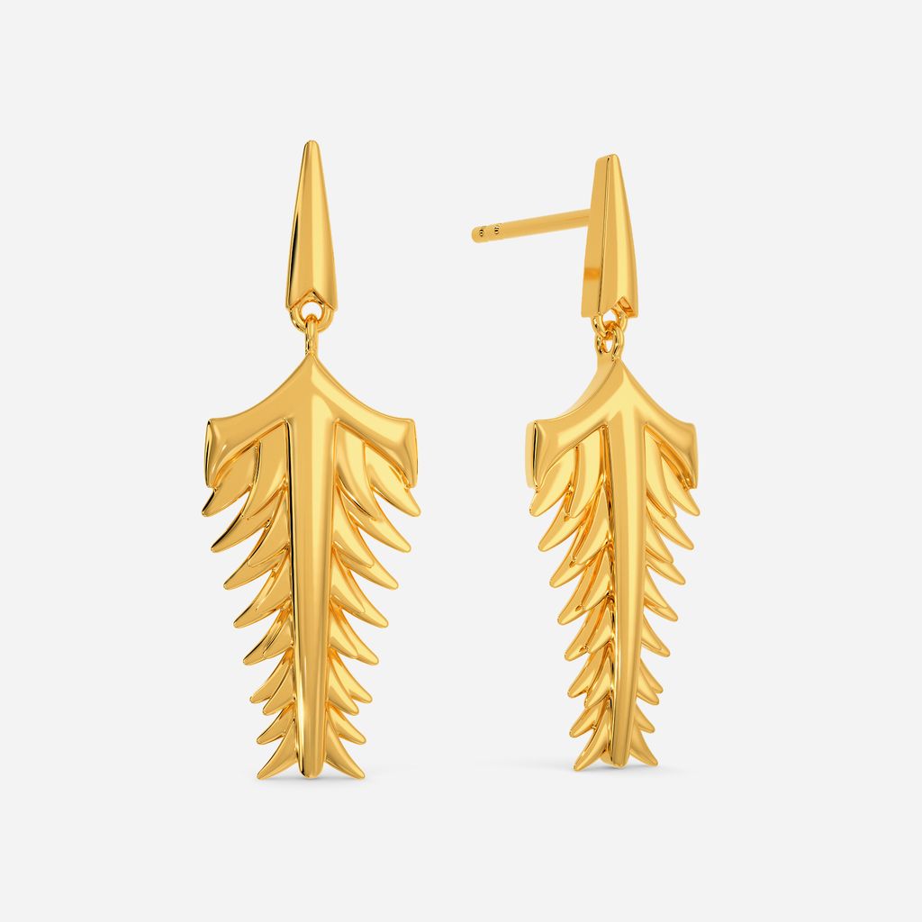 Dragon Wings Gold Earrings