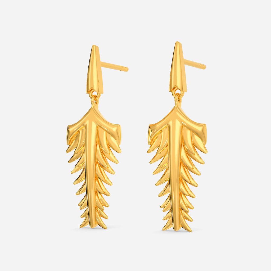 Dragon Wings Gold Earrings