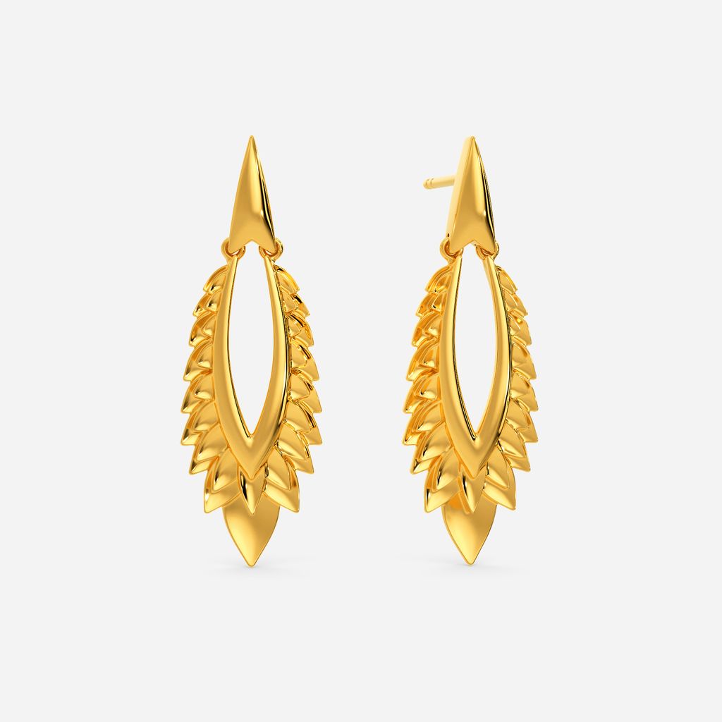 Leptoid Texture Gold Earrings