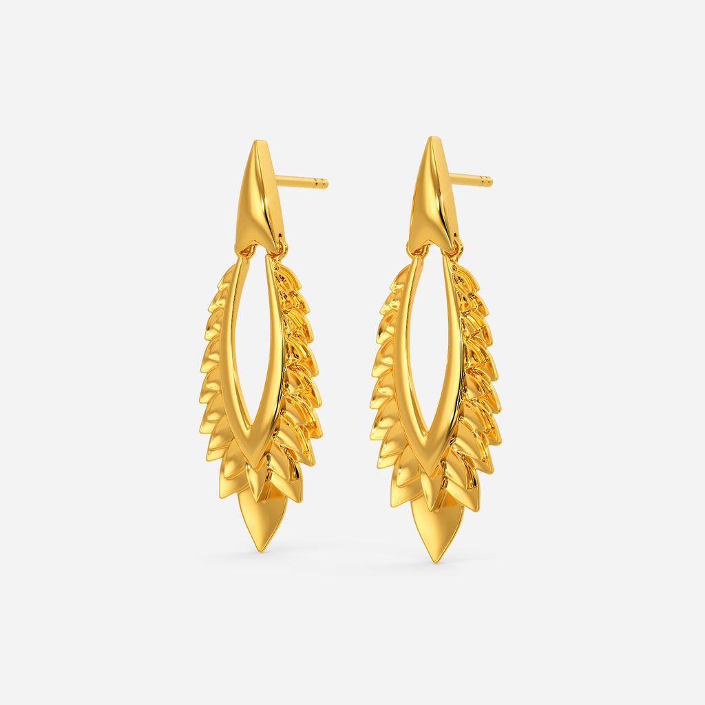 Leptoid Texture Gold Earrings