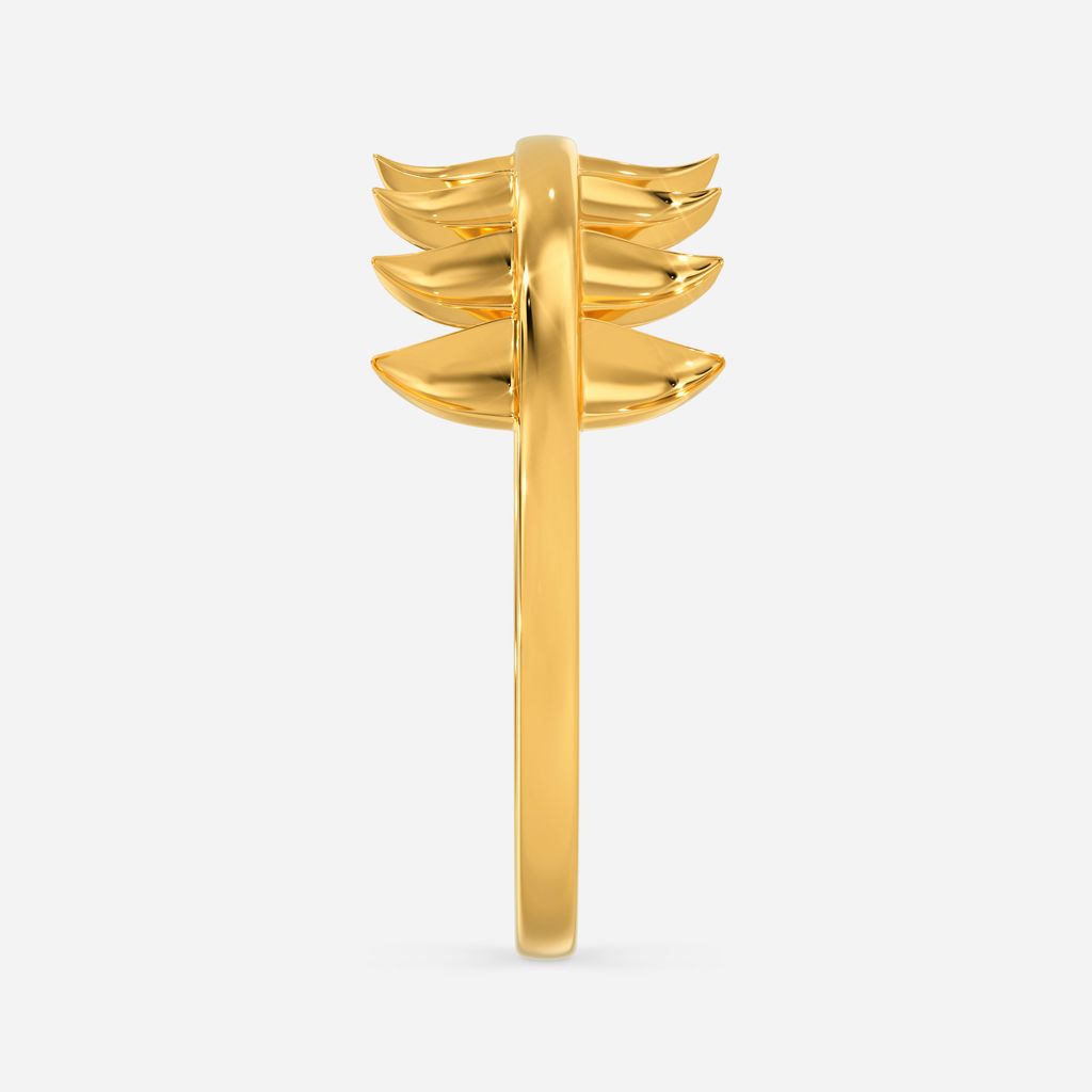 Leptoid Texture Gold Rings image