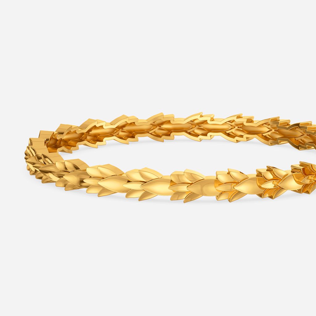 Leptoid Texture Gold Bangles