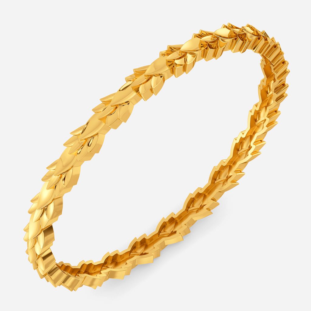 Leptoid Texture Gold Bangles