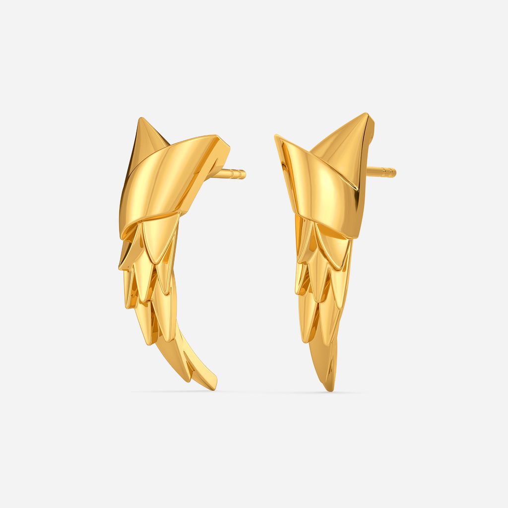Sleek Weave Gold Earrings
