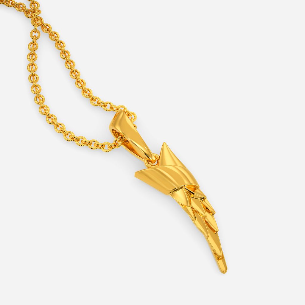 Sleek Weave Gold Pendants
