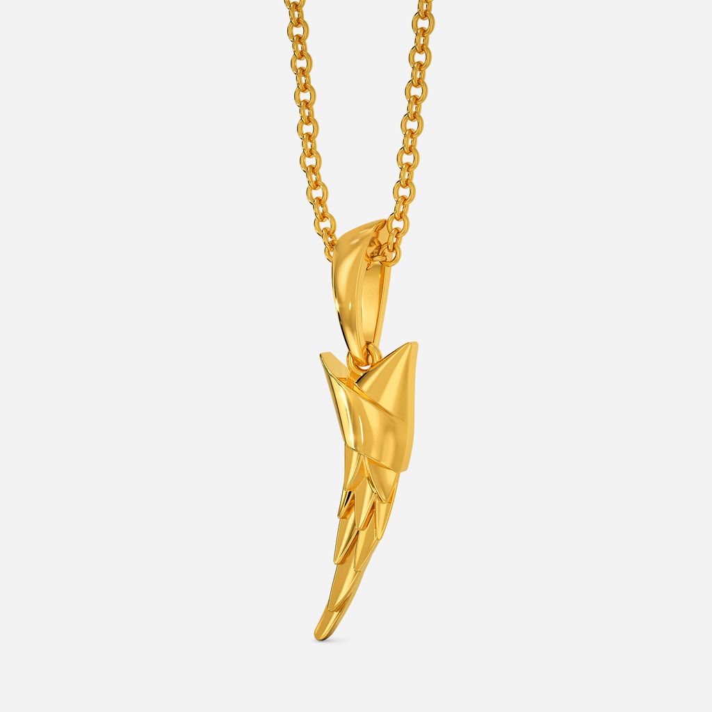 Sleek Weave Gold Pendants