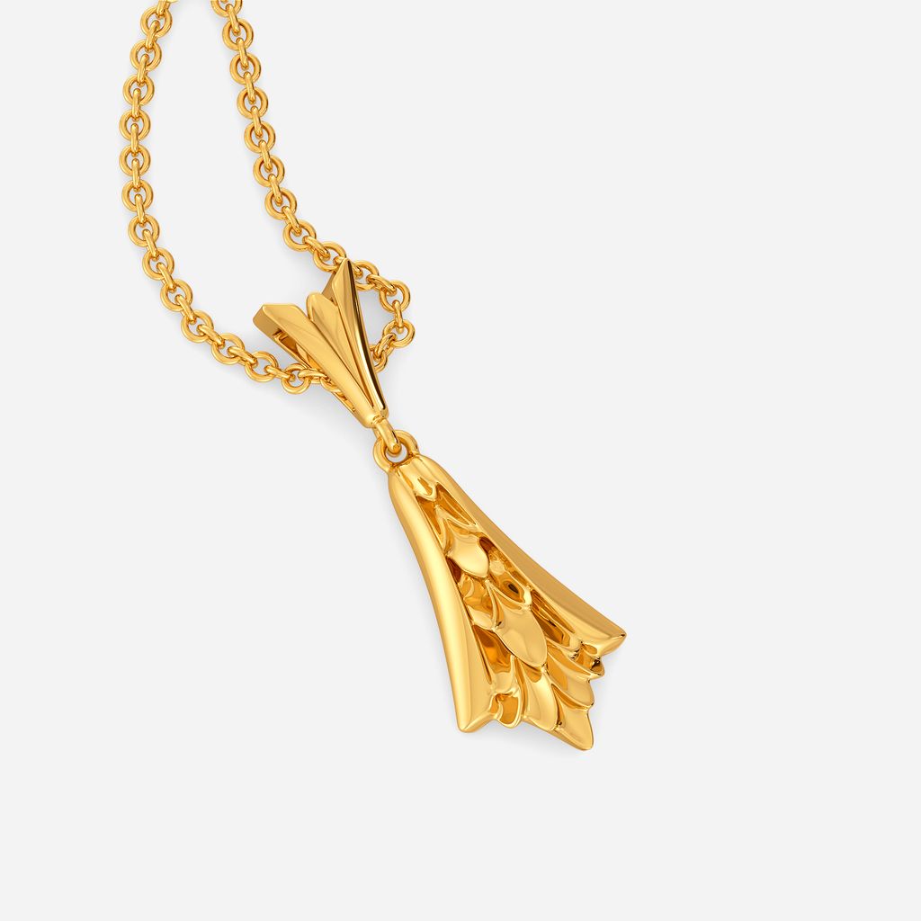 Stroke Scales Gold Pendants