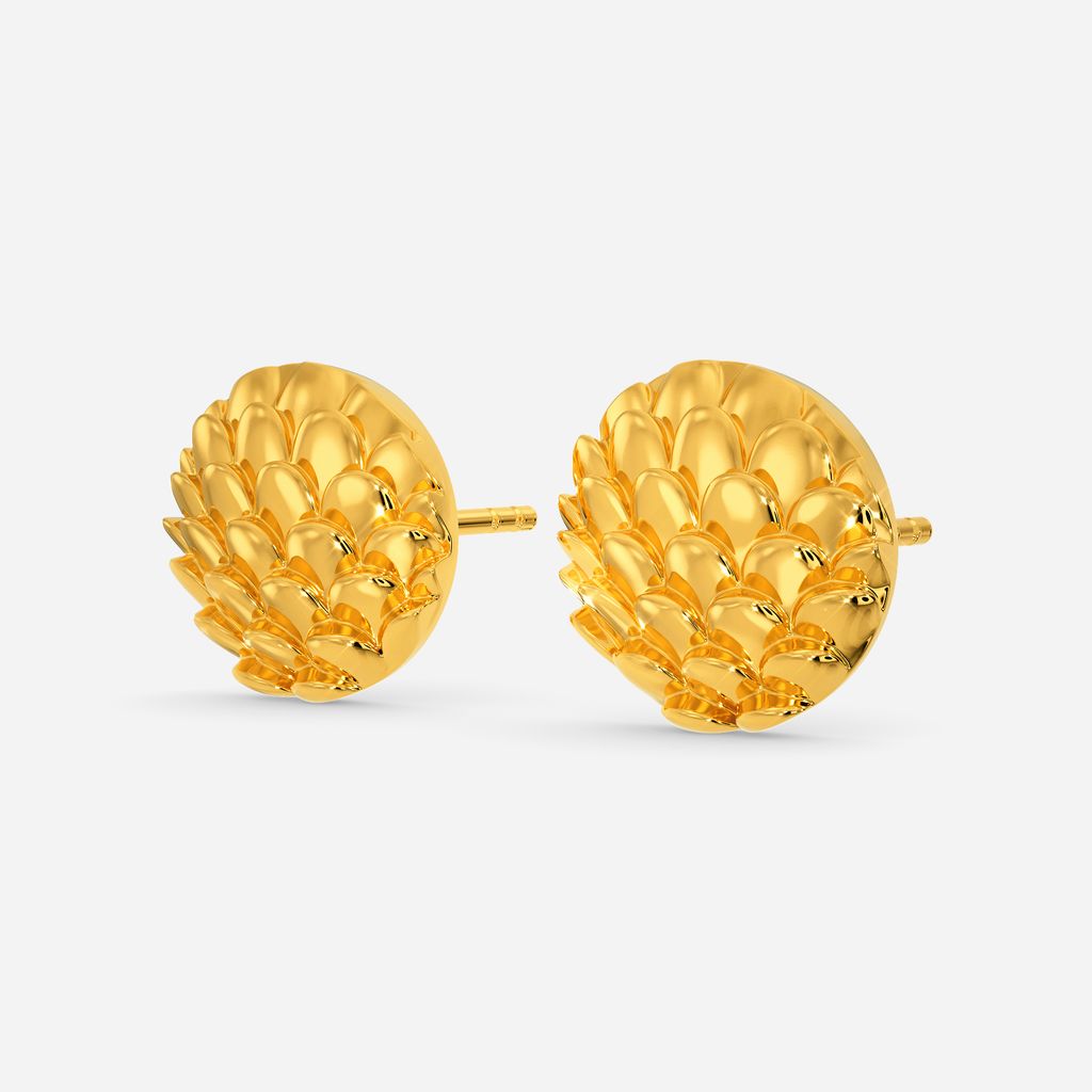 Scaly Ripples Gold Earrings