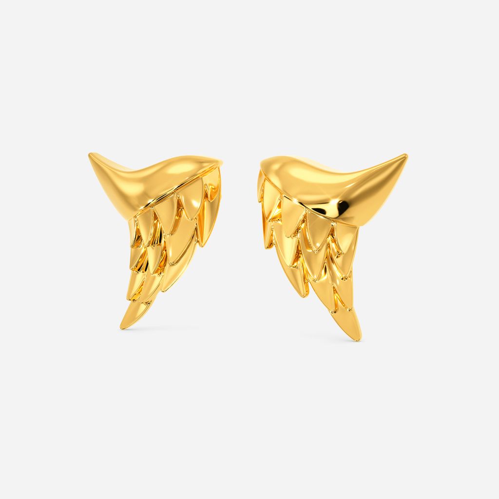 Spiny Texture Gold Earrings