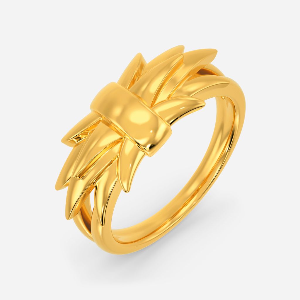 Luxuriant Scales Gold Rings