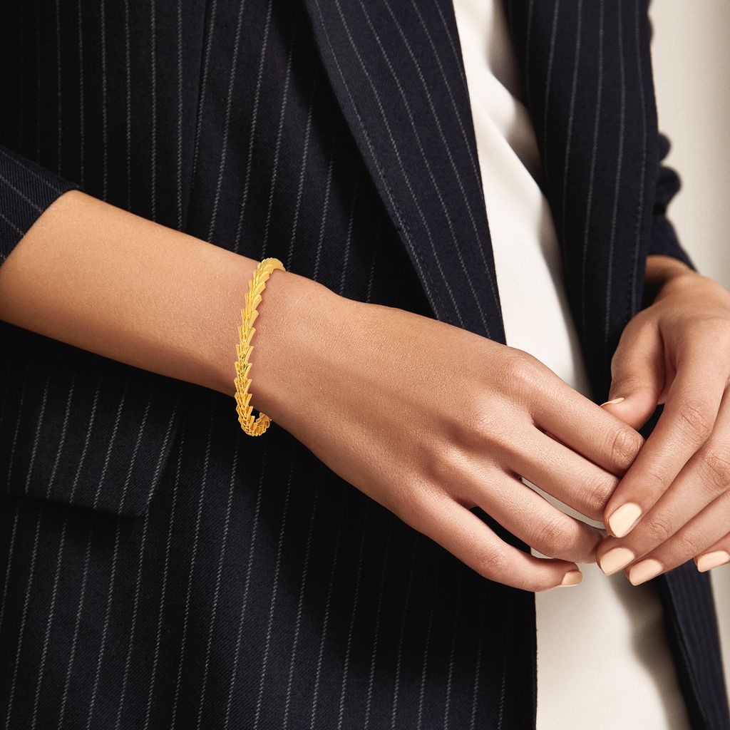 Stroke Scales Gold Bangles