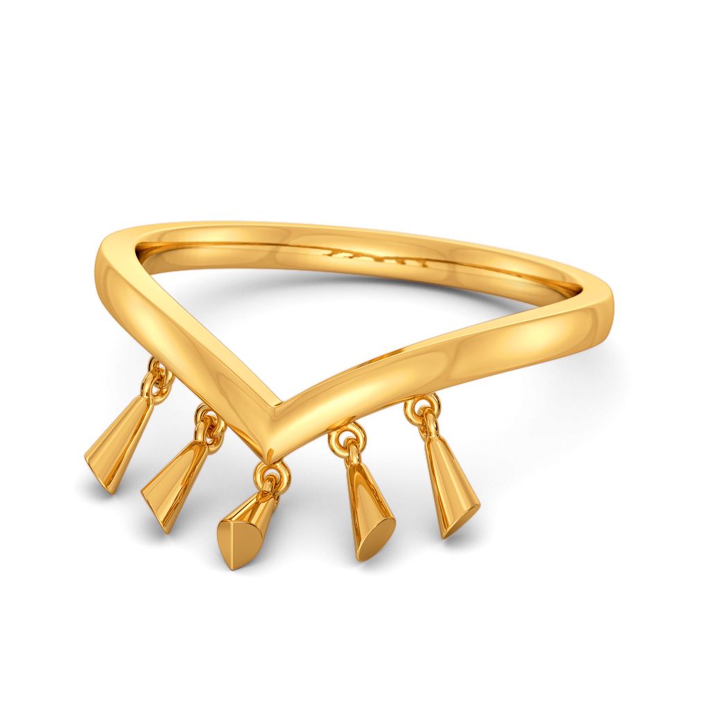 Twin Tassels Gold Rings alternate view 3