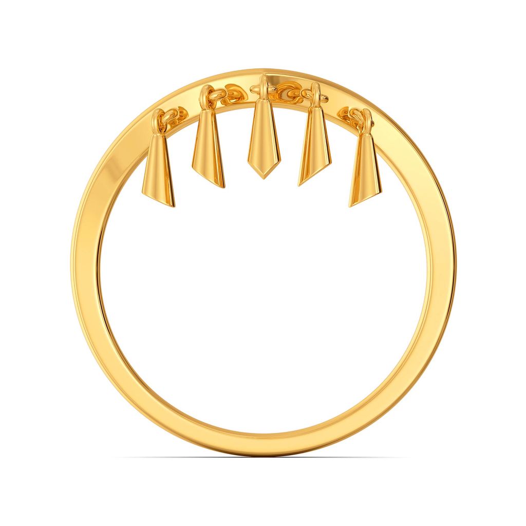 Twin Tassels Gold Rings image