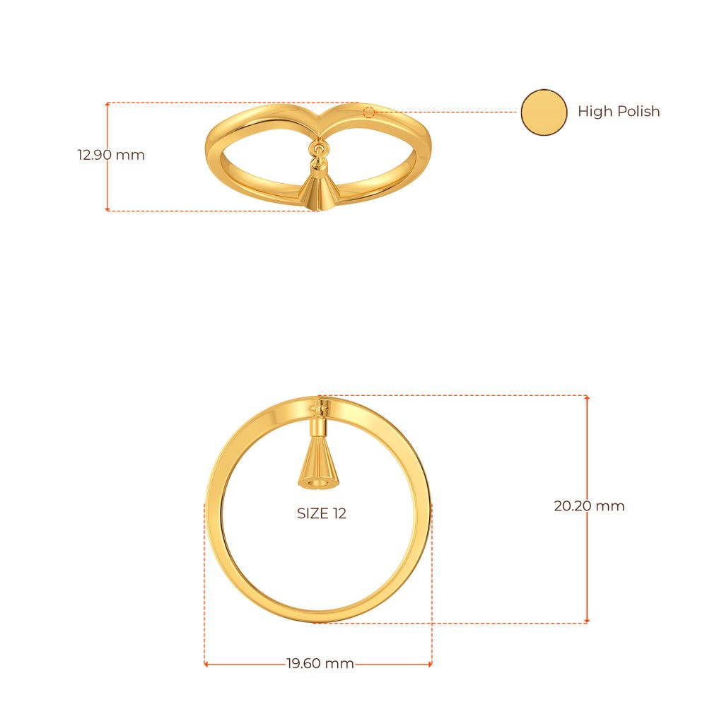 Tassel Swirls Gold Rings image