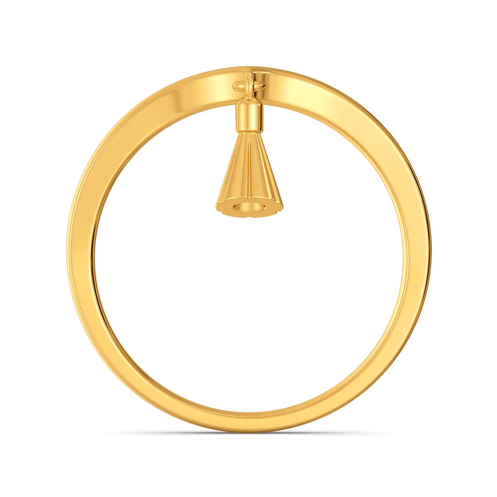Tassel Swirls Gold Rings image