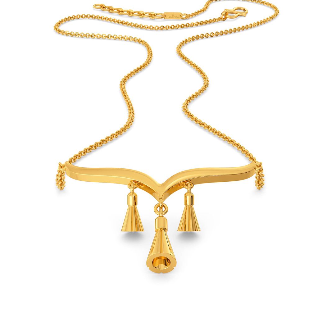 Tassel Swirls Gold Necklaces