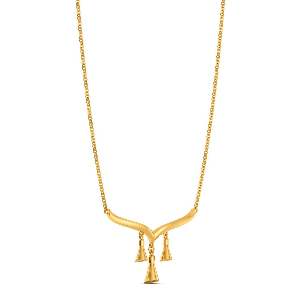 Tassel Swirls Gold Necklaces