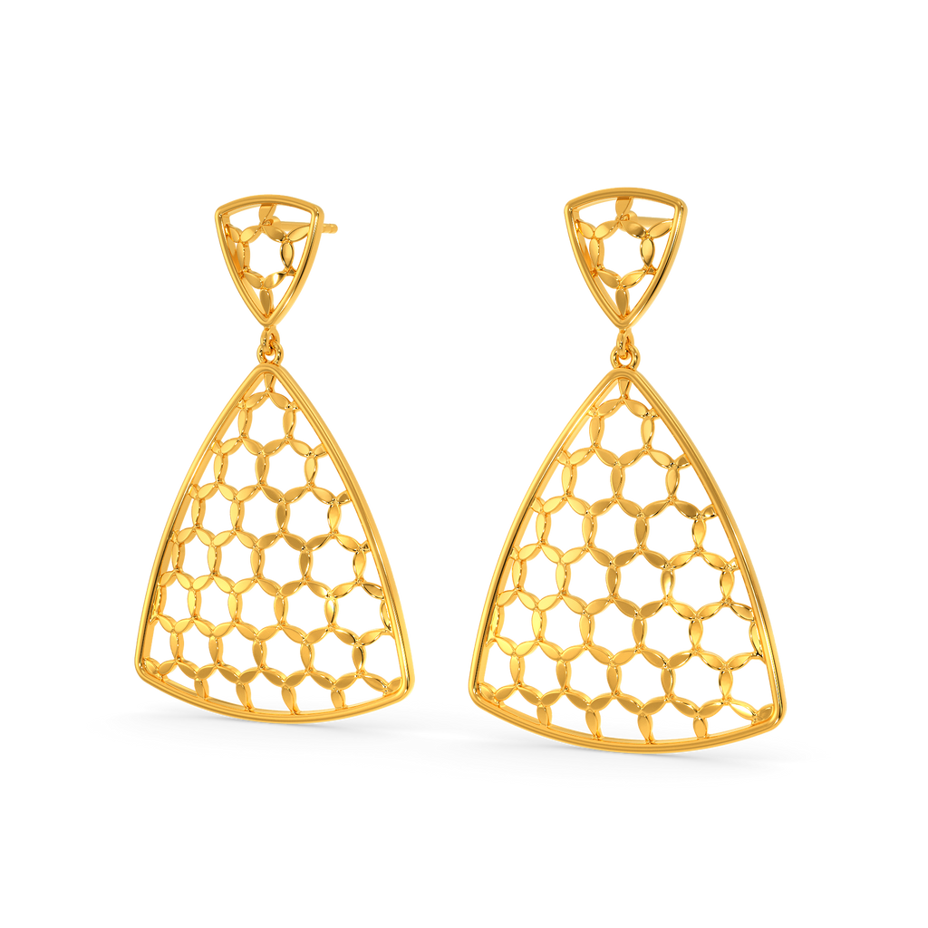 Wrap in Lace Gold Earrings