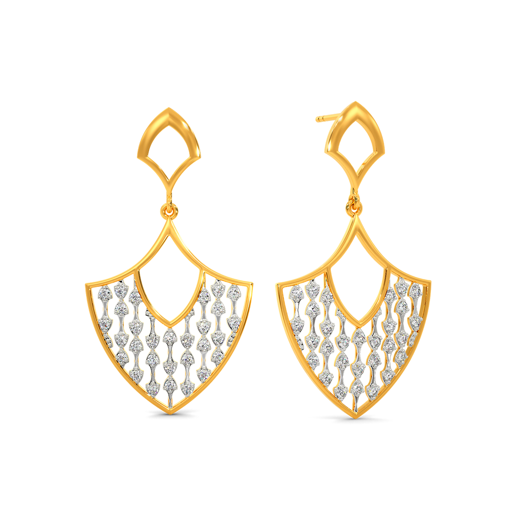 Sheer Lace Diamond Earrings