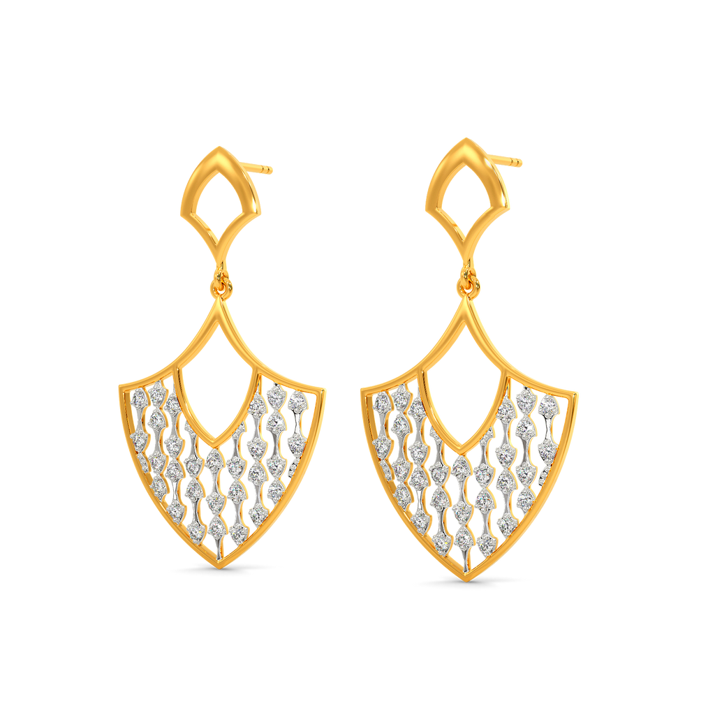 Sheer Lace Diamond Earrings