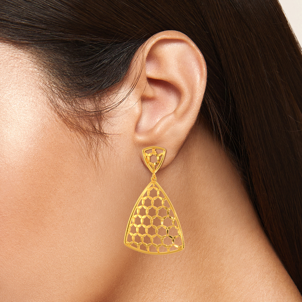 Wrap in Lace Gold Earrings