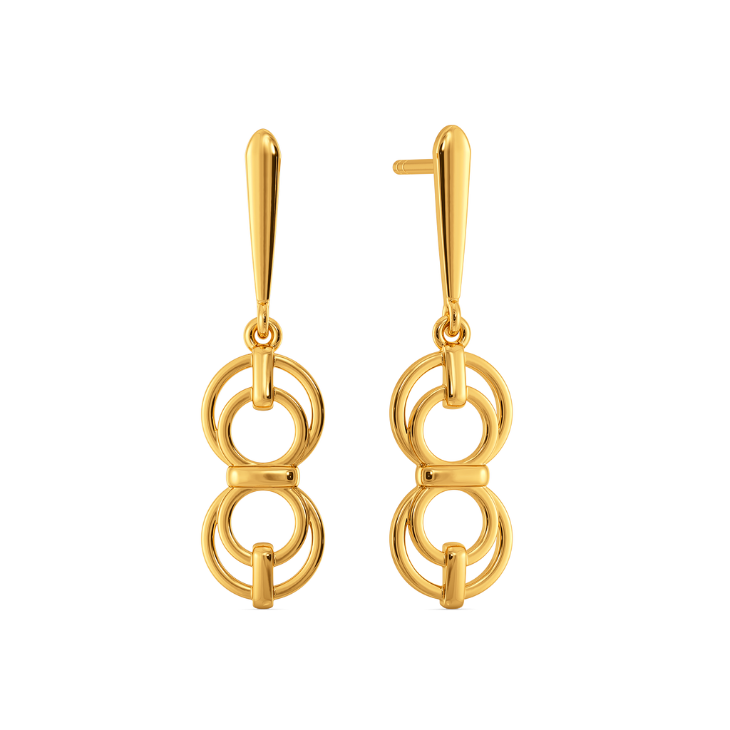Buckle Bloom Gold Earrings