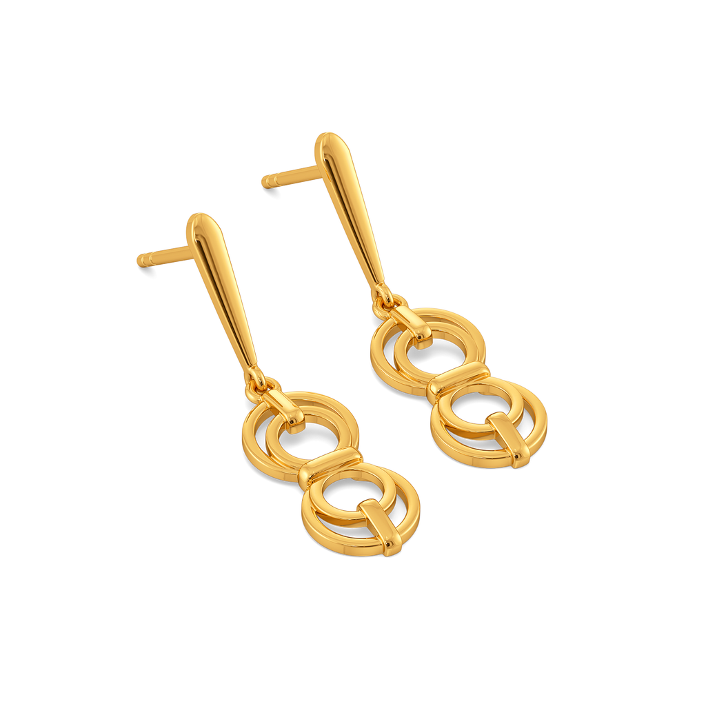 Buckle Bloom Gold Earrings