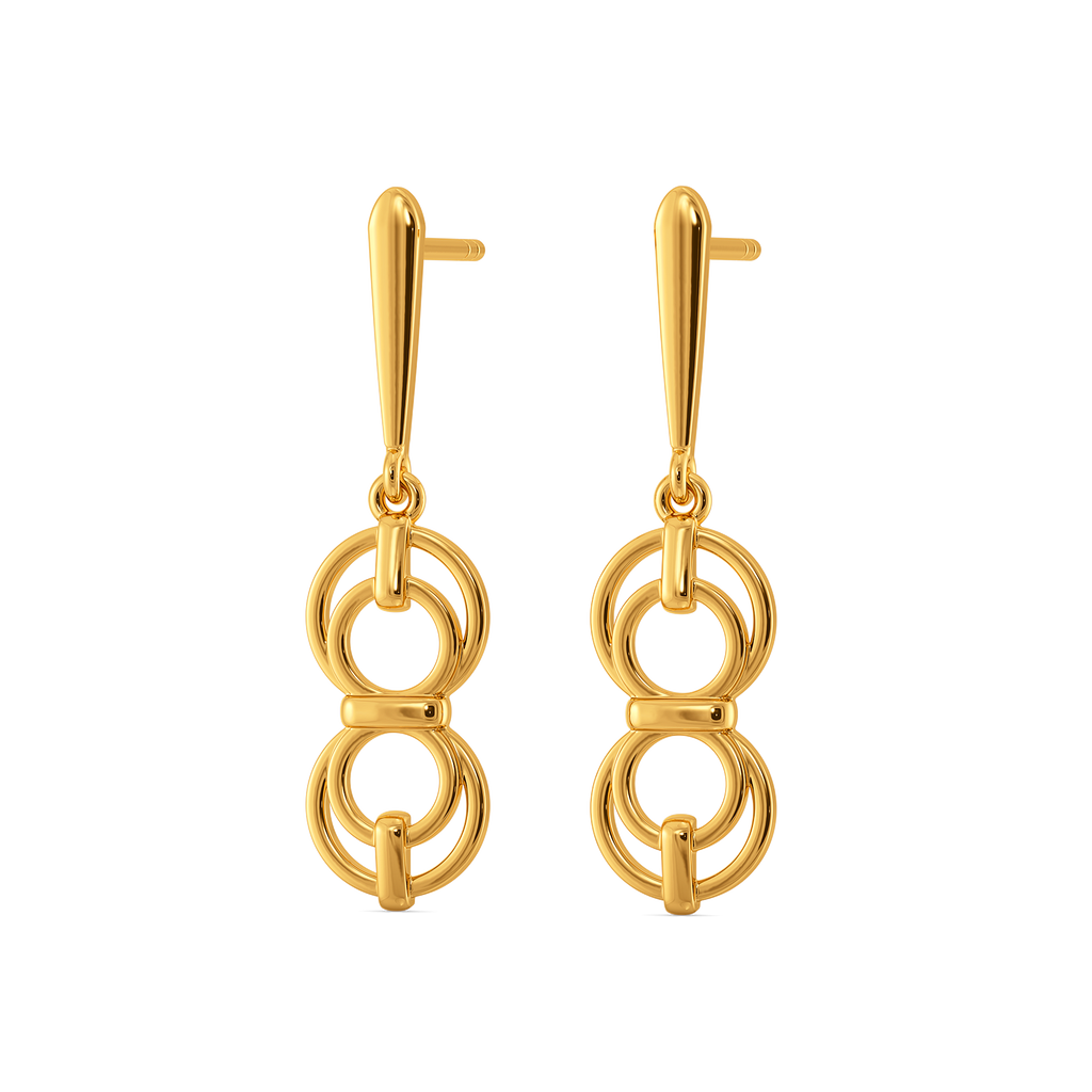 Buckle Bloom Gold Earrings