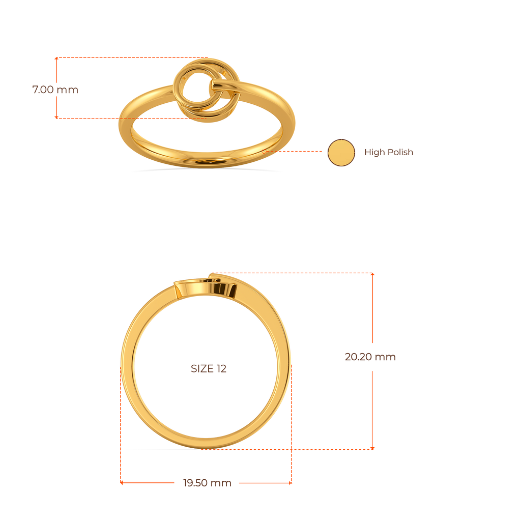 Buckle Bloom Gold Rings image