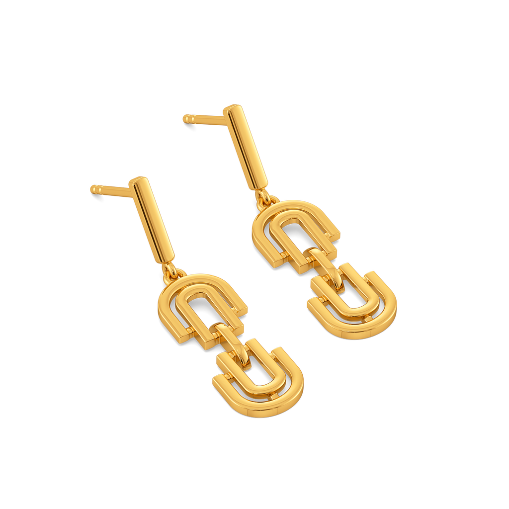 Fastened with Flair Gold Earrings