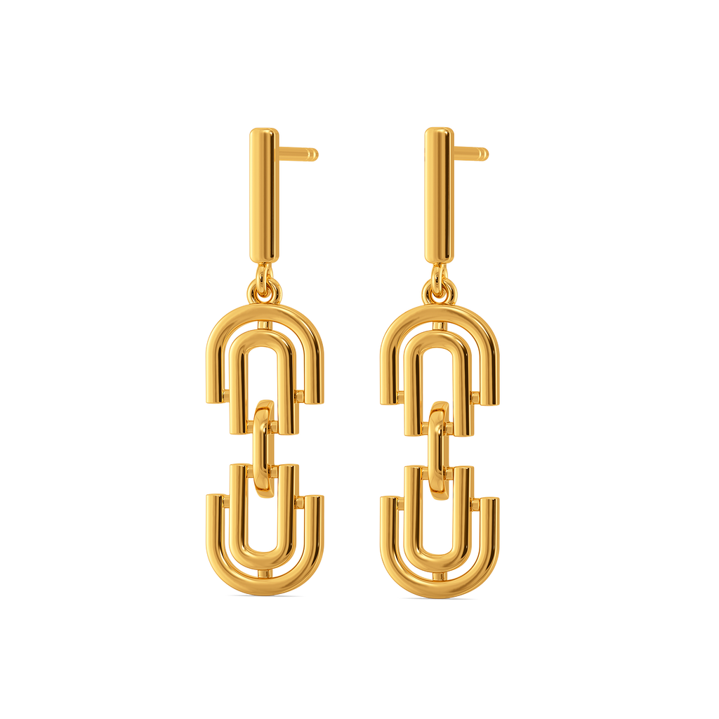 Fastened with Flair Gold Earrings