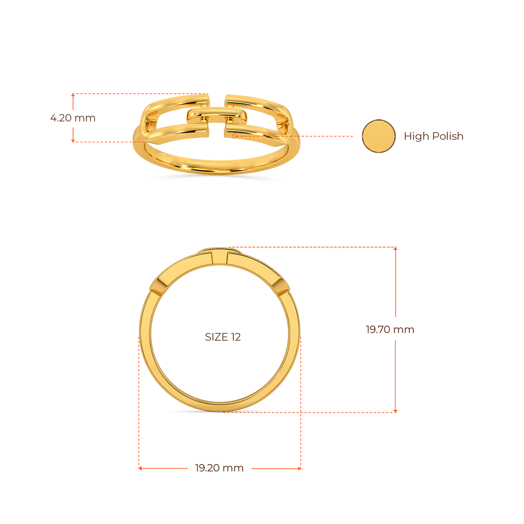 Fastened with Flair Gold Rings image