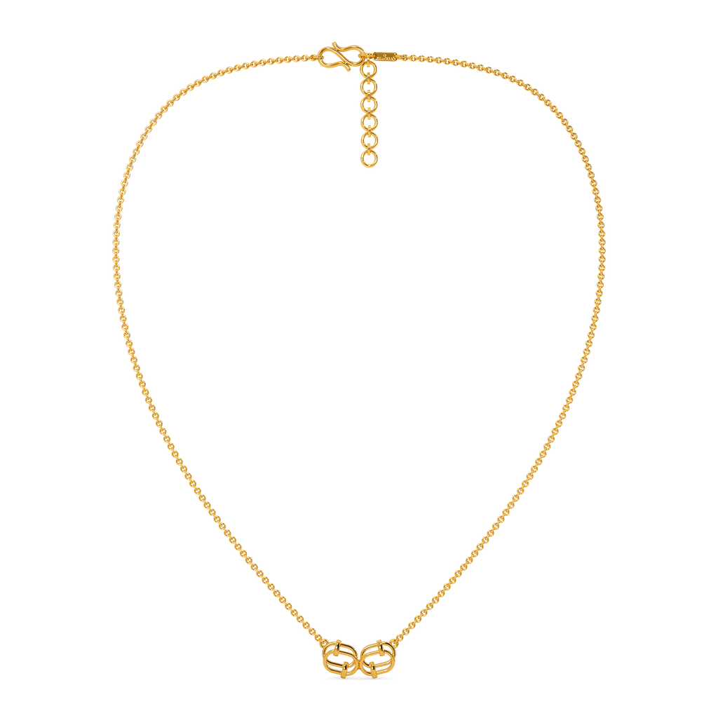 Clasped Charm Gold Necklaces