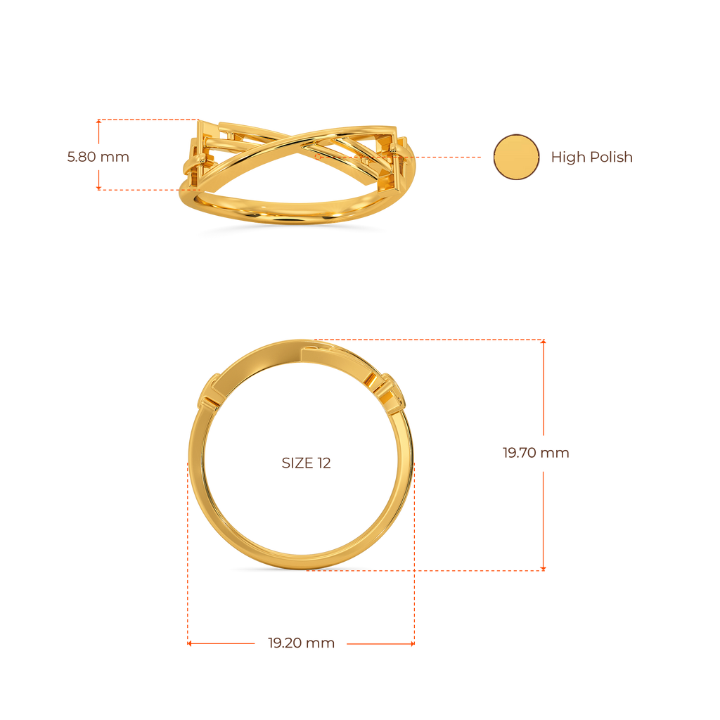 All Buckled Up Gold Rings image