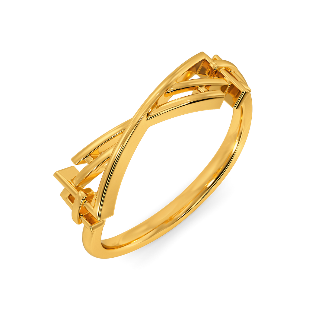 All Buckled Up Gold Rings