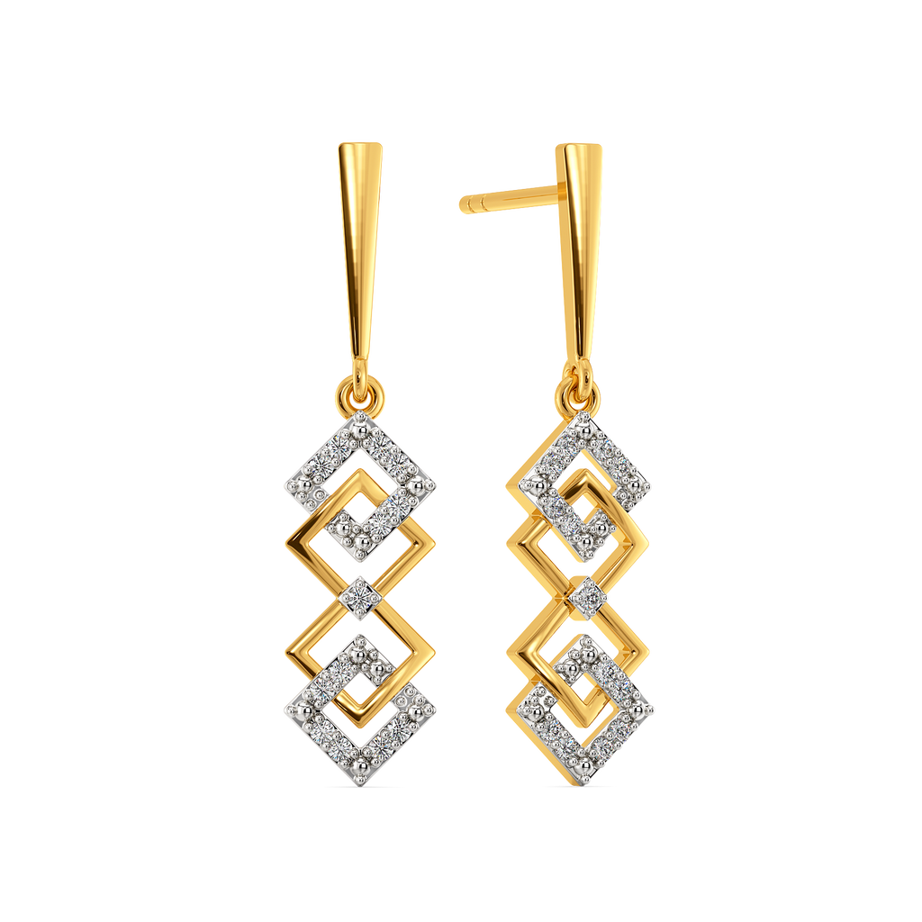 Belted Gleam Diamond Earrings