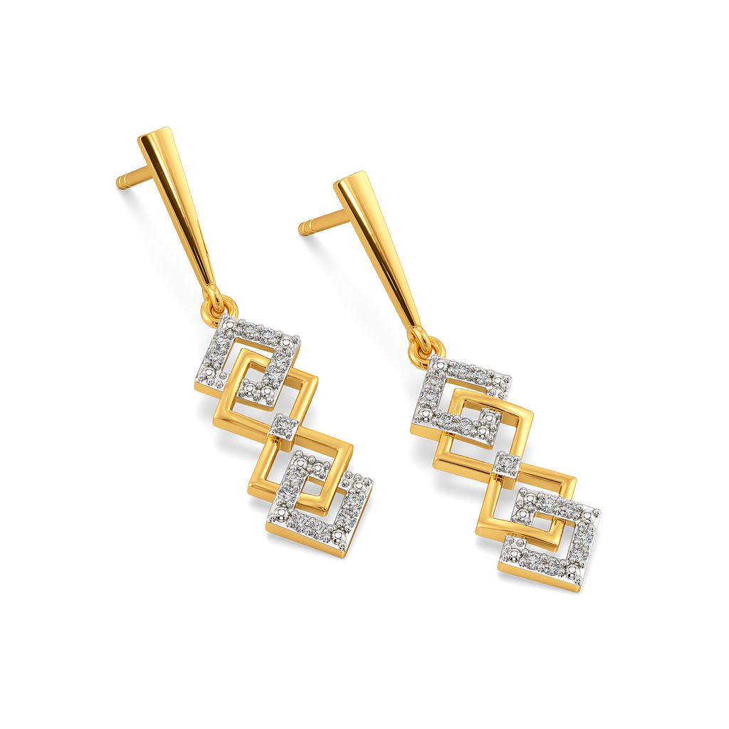 Belted Gleam Diamond Earrings