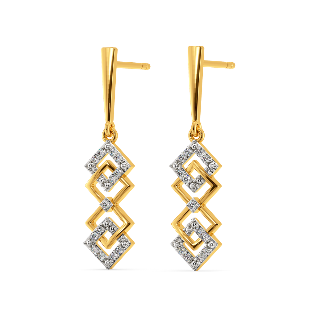 Belted Gleam Diamond Earrings