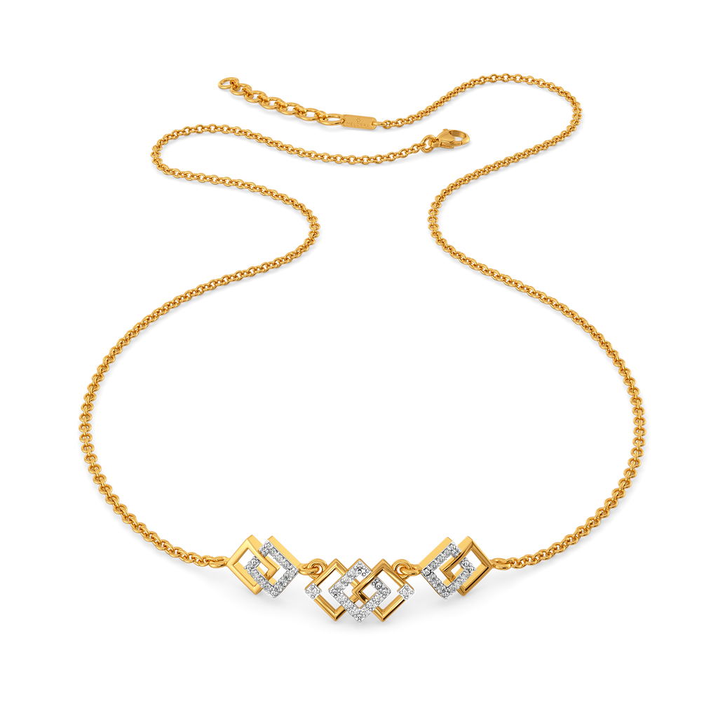 Belted Gleam Diamond Necklaces