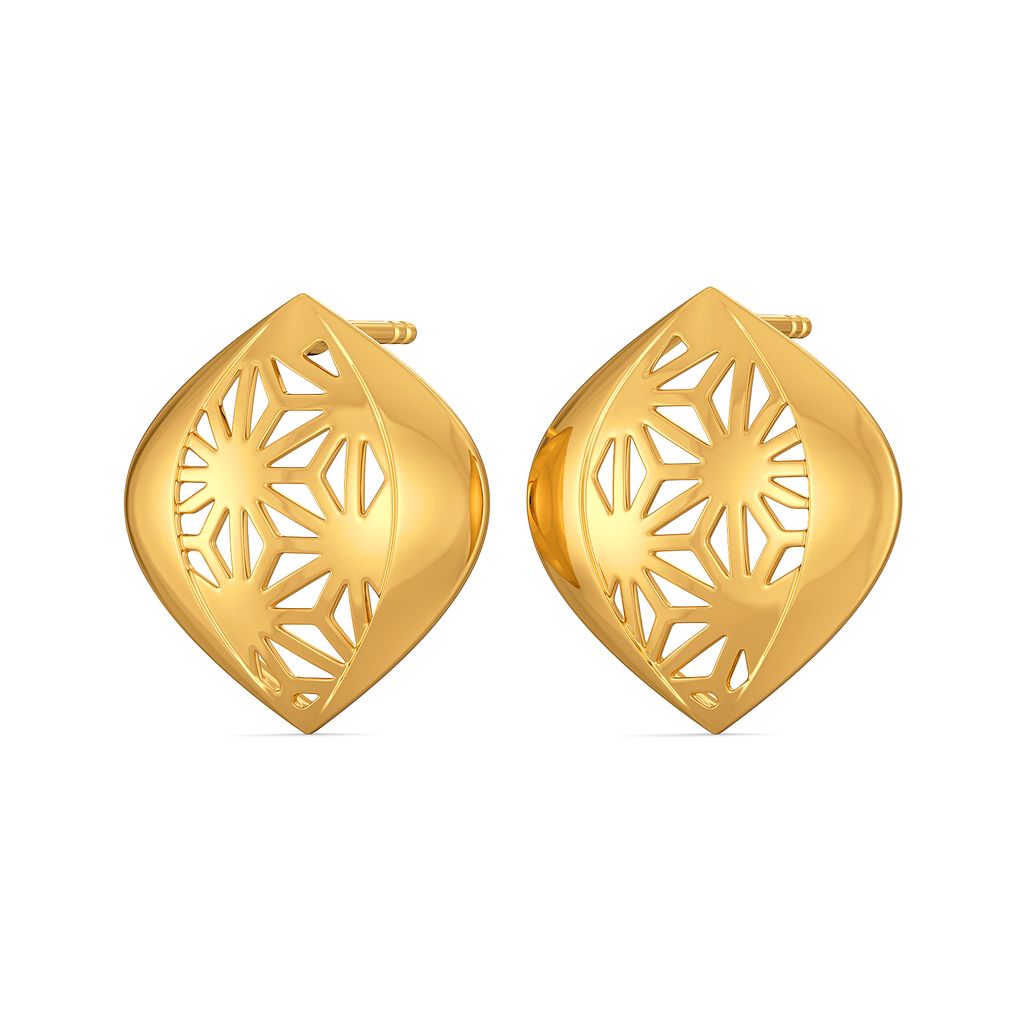 Bold Lace Gold Earrings