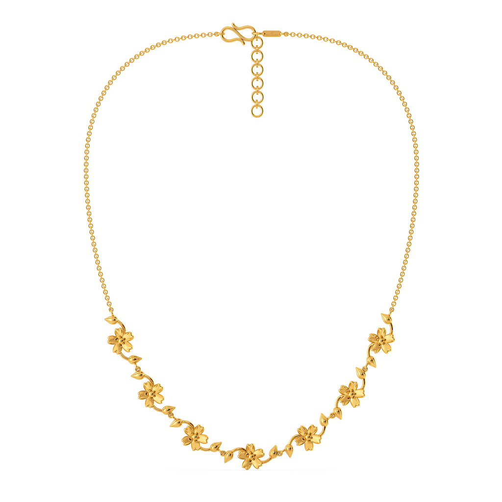 Floral Zest Gold Necklaces