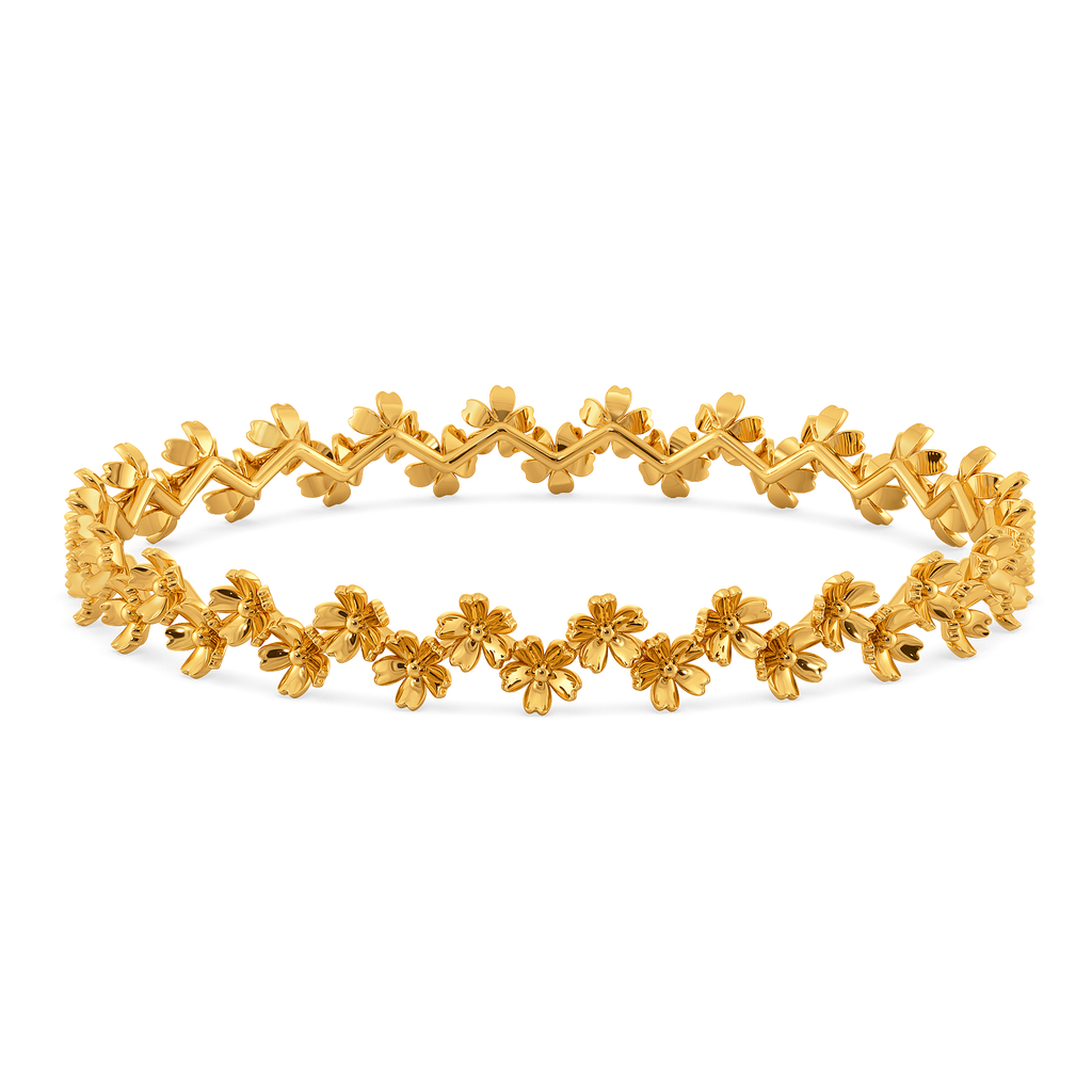 Floral Zest Gold Bangles