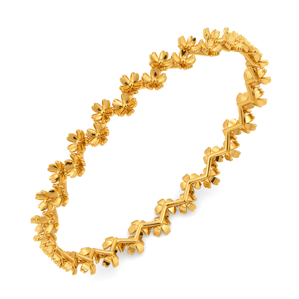Floral Zest Gold Bangles