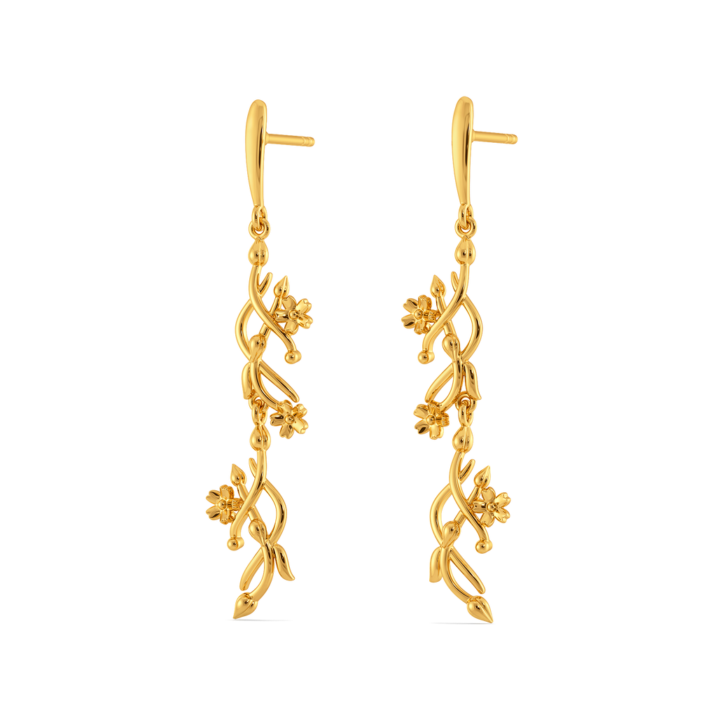 Fall Florals Gold Earrings