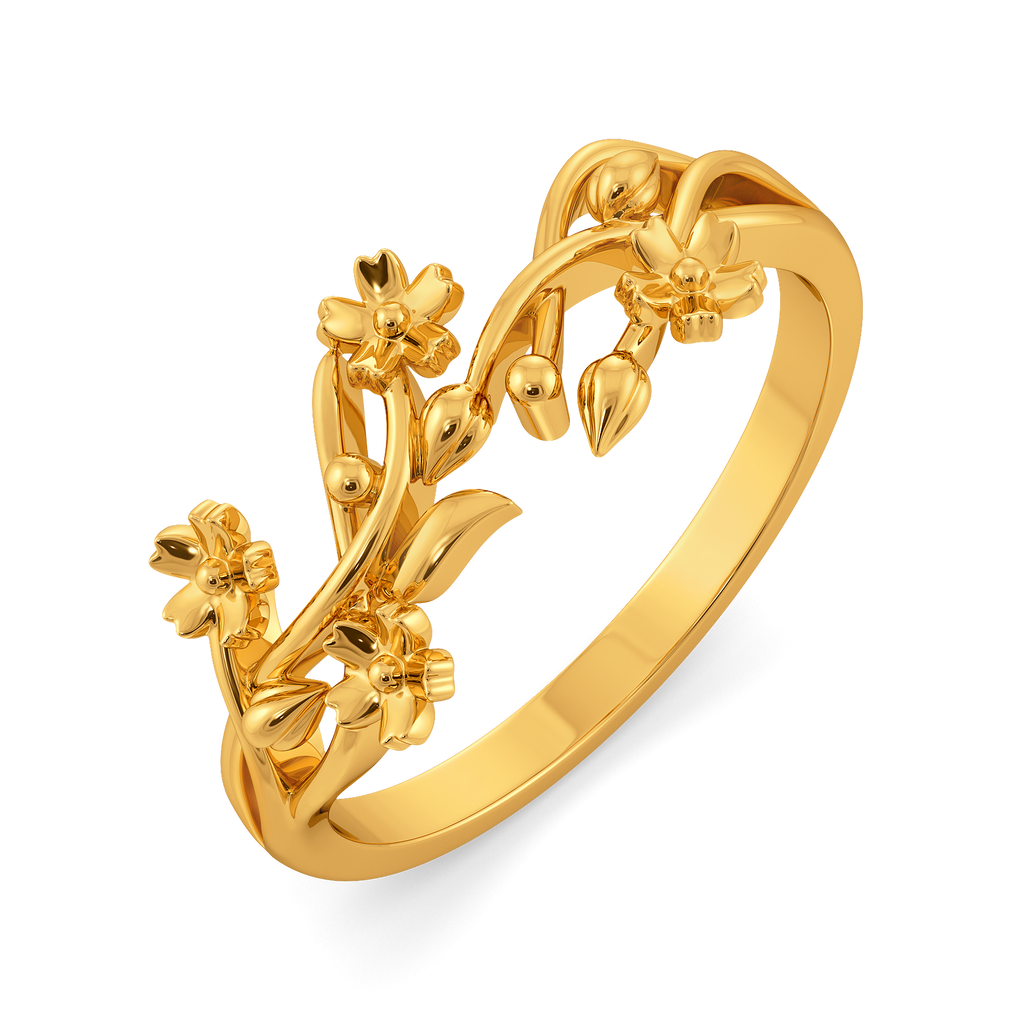 Fall Florals Gold Rings