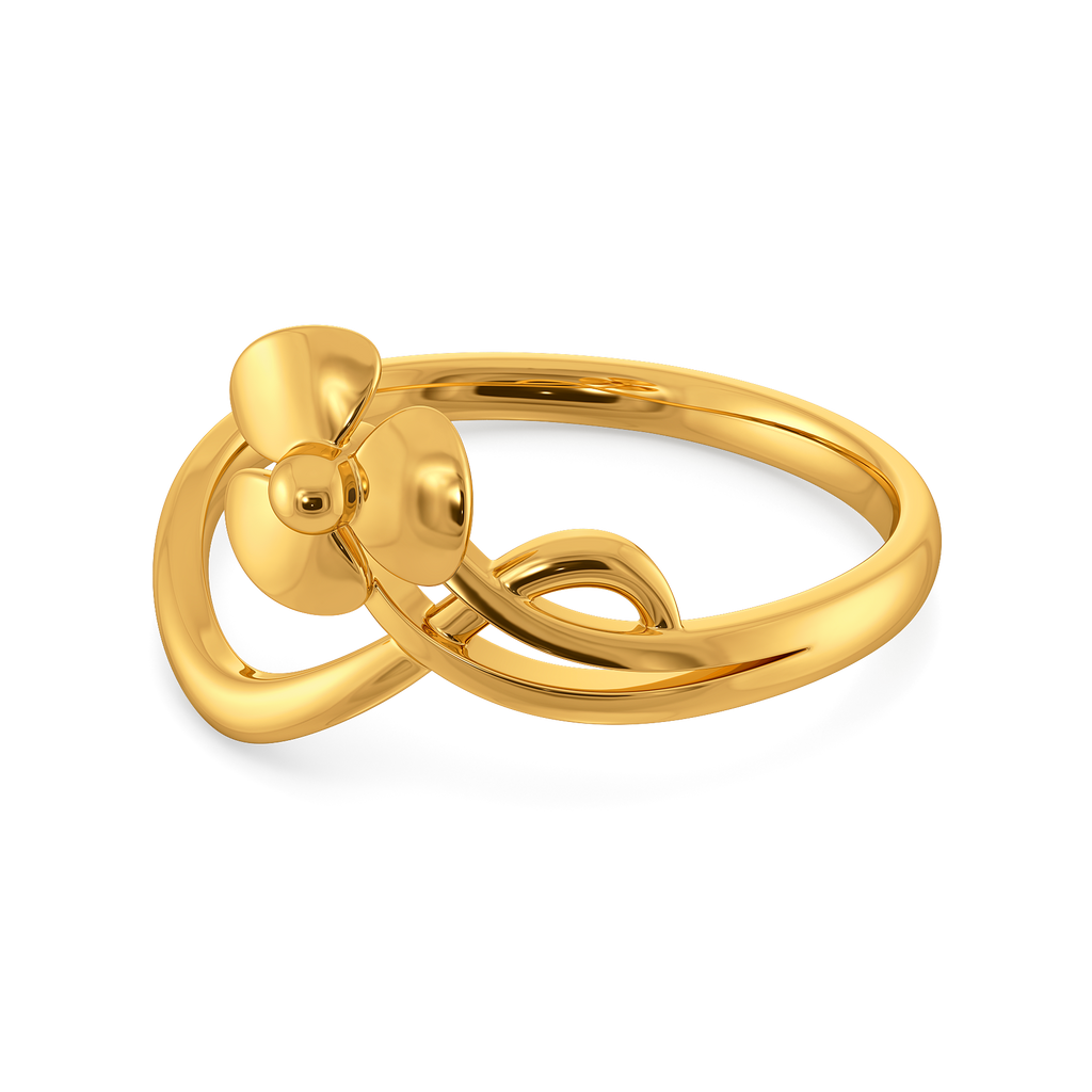 Fall Hued Florals Gold Rings