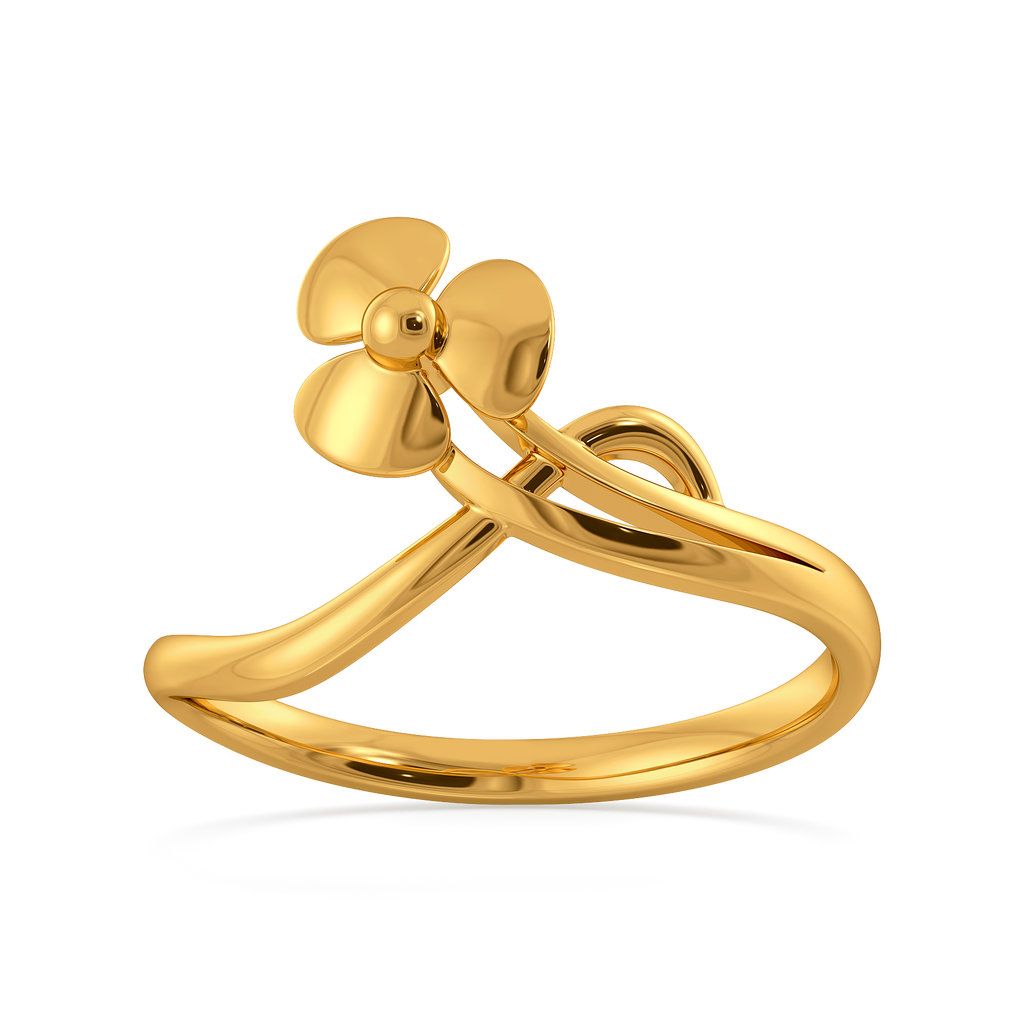 Fall Hued Florals Gold Rings