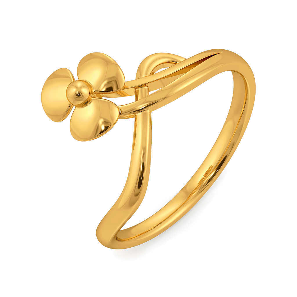 Fall Hued Florals Gold Rings