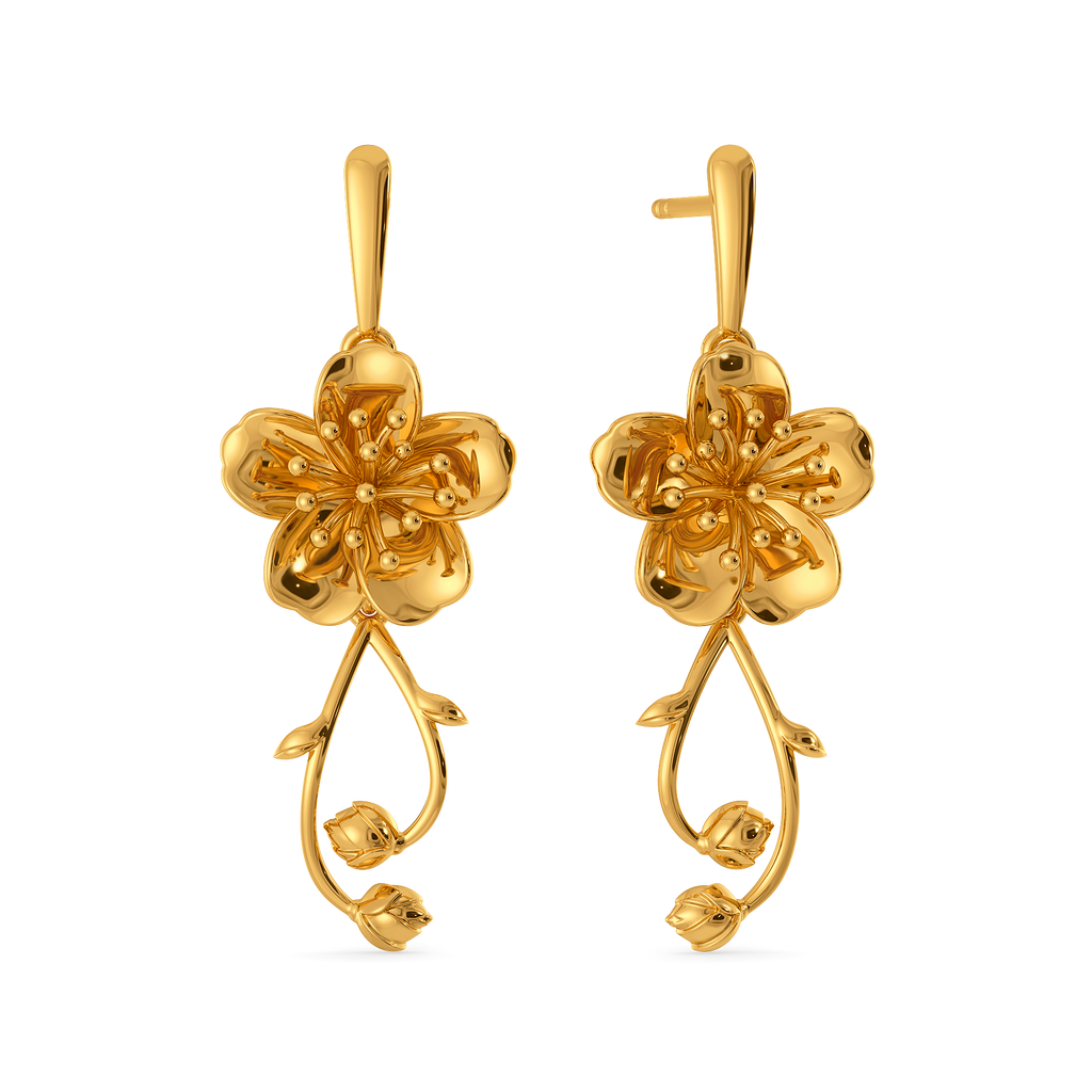 Autumn Garden Gold Earrings